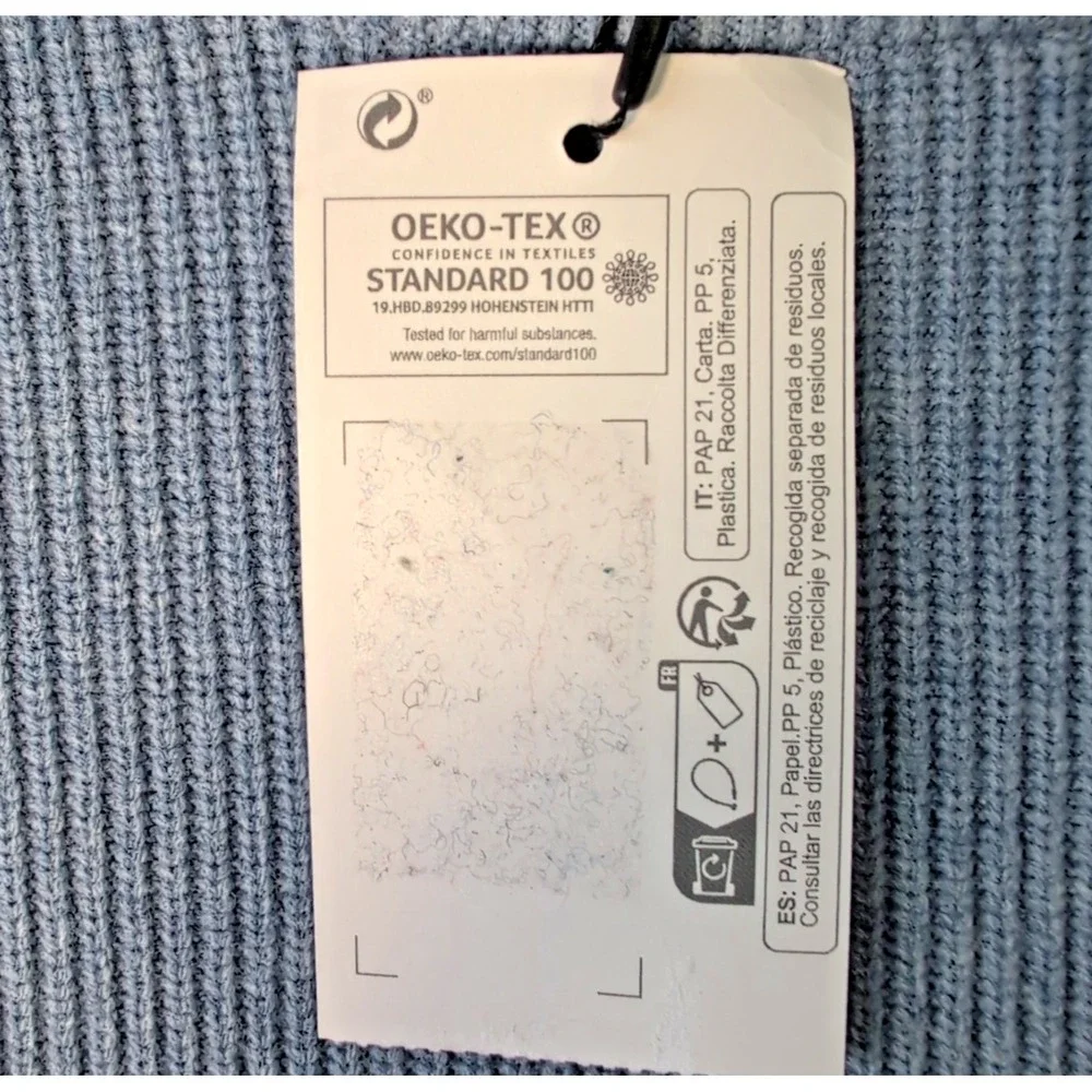 Primark Sweater Men's Size XL Blue Oeko‎ Tex Pullover Long Sleeve Textured Shirt